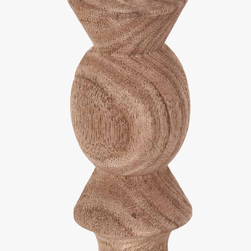 AYRA Natural Turned Wood Table Lamp Base