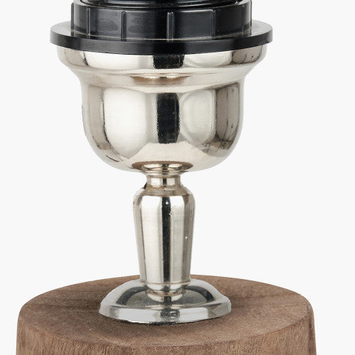 Esha Natural Conical Wood Table Lamp
