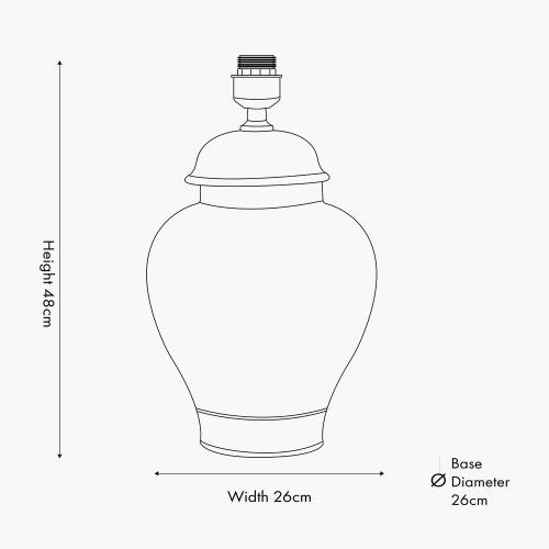 ASTERIA Monochrome Feather Ceramic Urn Table Lamp