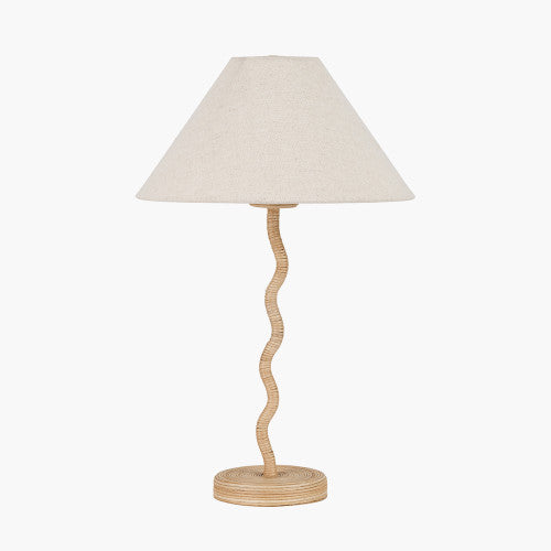 PAULA Rattan Wave Table Lamp