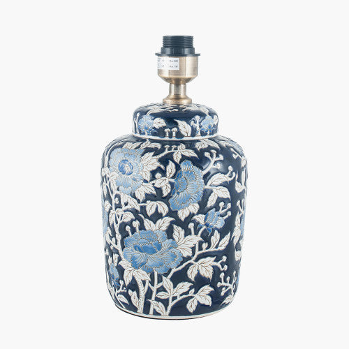 Blue Floral Ceramic Table Lamp