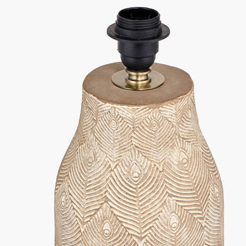 Stone Feather Stoneware Table Lamp Base