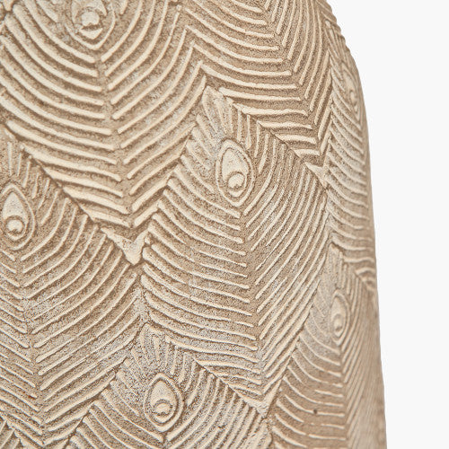 Stone Feather Stoneware Table Lamp Base