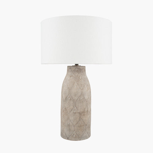 Stone Feather Stoneware Table Lamp Base