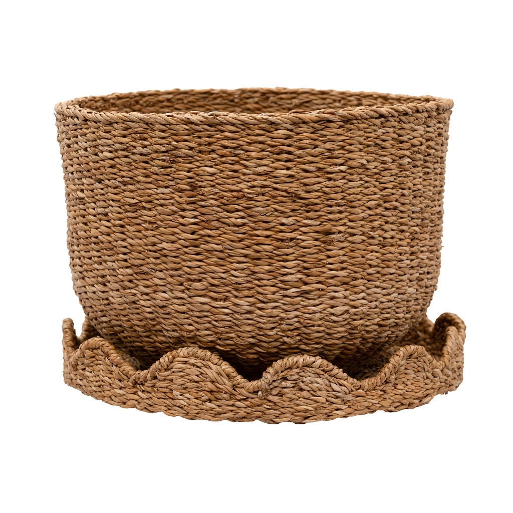 Scallop Lidded Storage Basket - Set of 3