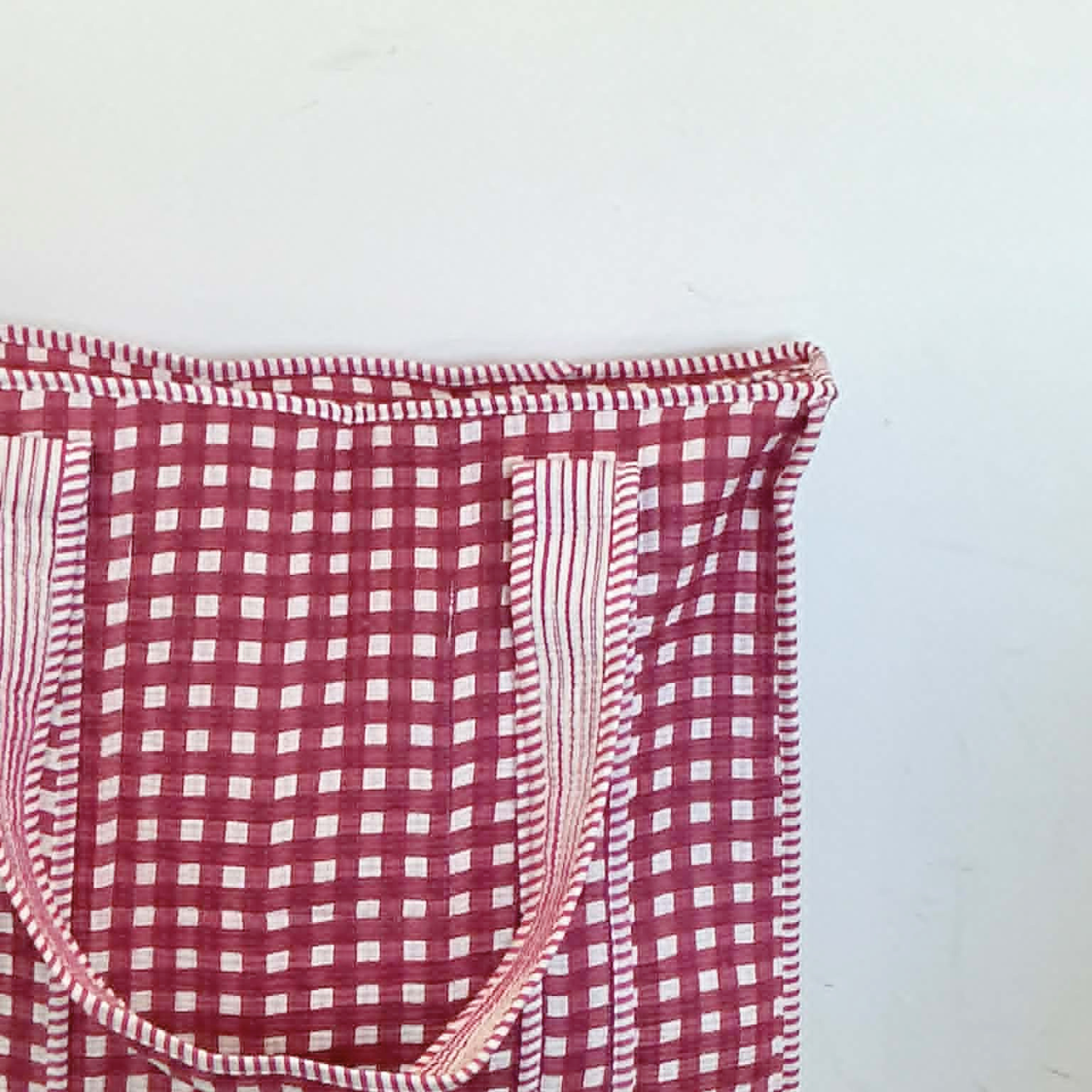 Pink Gingham Tote Bag