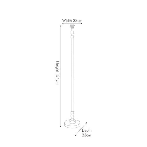 Rhode Matt Black Stick Metal Floor Lamp
