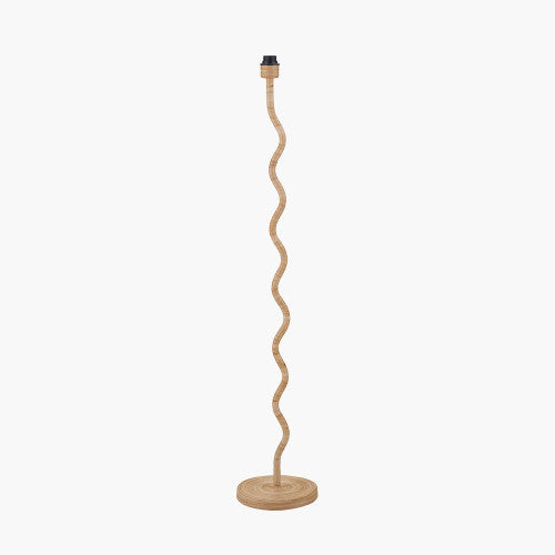 PAULA Rattan Wave Floor Lamp Base