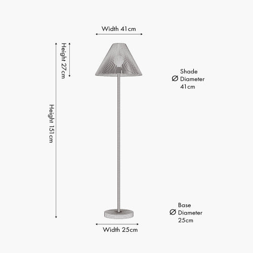 LIZZY Jute Rope Floor Lamp