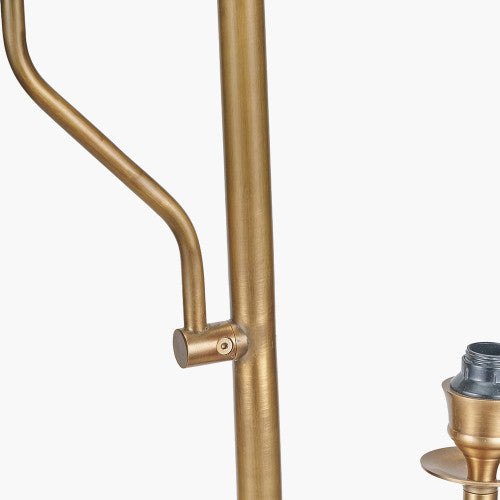 HALLIE Antique Brass Metal Floor Lamp