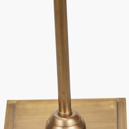 HALLIE Antique Brass Metal Floor Lamp