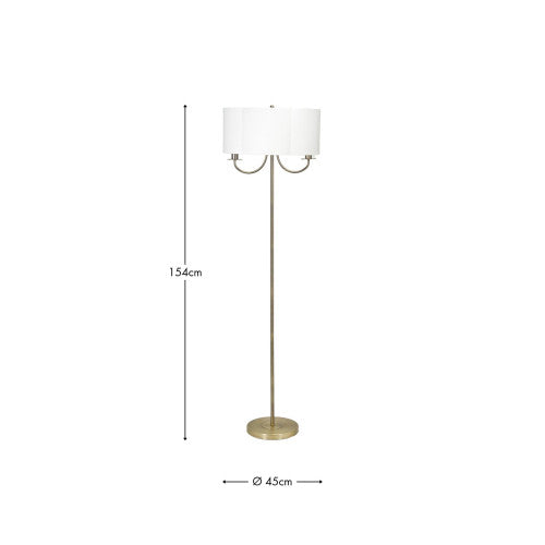 ASHBOURNE Antique Brass Floor Lamp