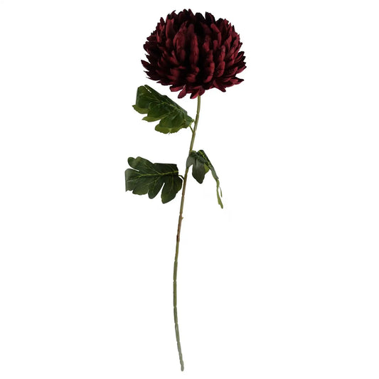 Burgundy Chrysanthemum Artificial Stem