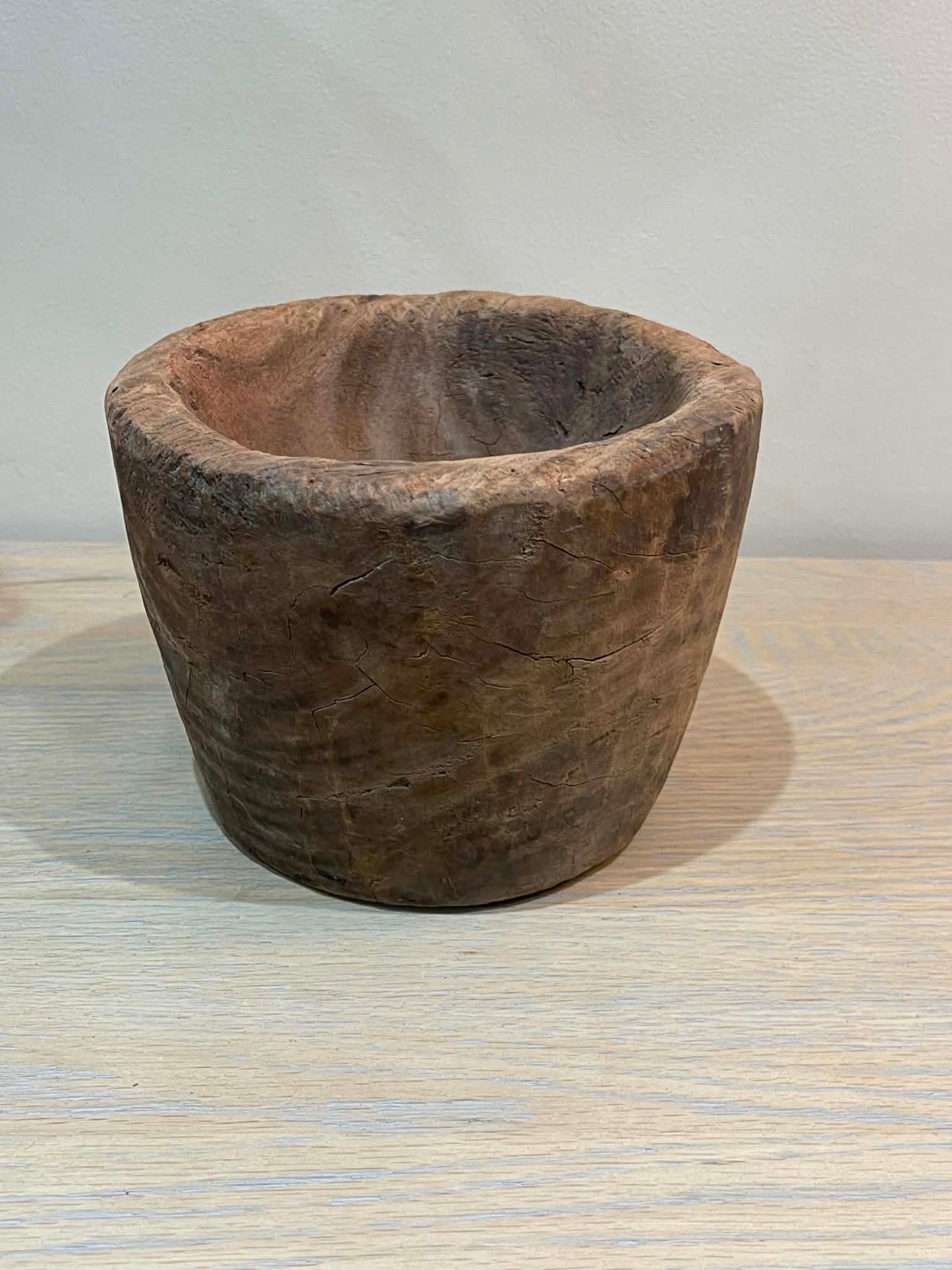Salvaged Hand Carved Wooden Bowl (O)