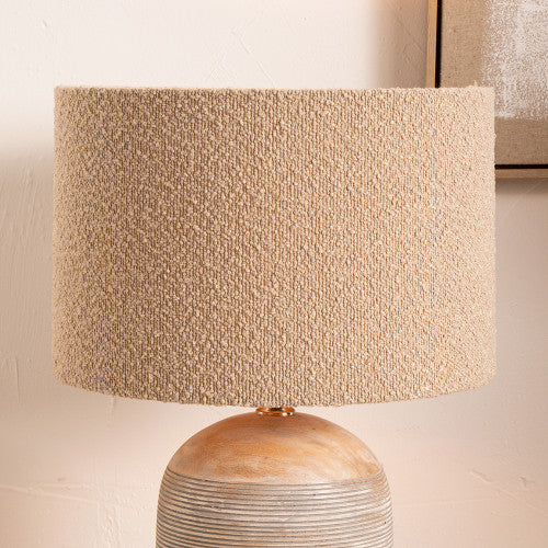HAYLEY Boucle Cylinder Shade - Taupe