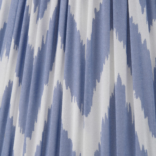 Kamilah Blue Chevron Patterned Pleat Tapered Shade