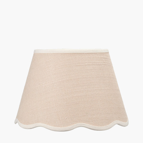 TABITHA Scalloped Edge Tapered Shade - Cream