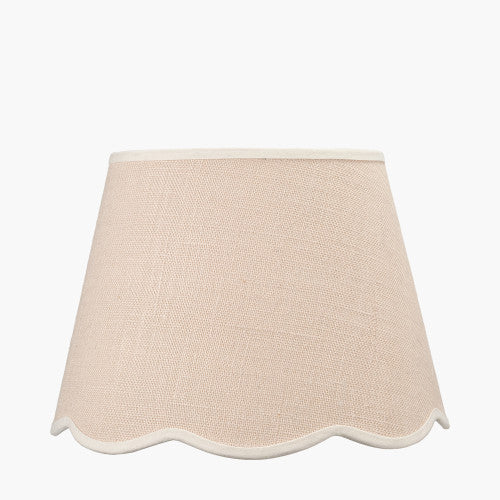 TABITHA Scalloped Edge Tapered Shade - Cream