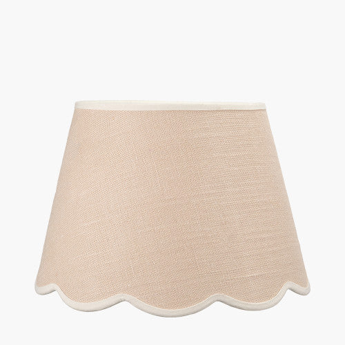 TABITHA Scalloped Edge Tapered Shade - Cream