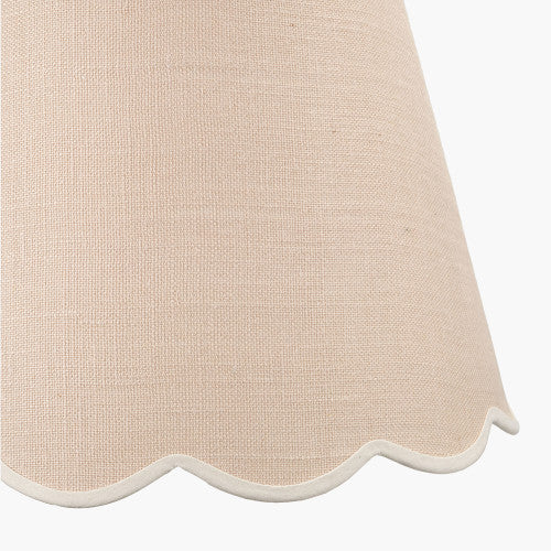 TABITHA Scalloped Edge Tapered Shade - Cream