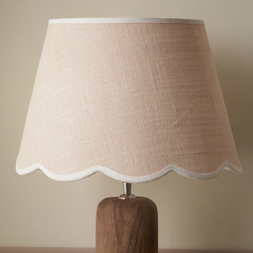 TABITHA Scalloped Edge Tapered Shade - Cream