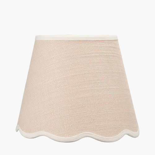 TABITHA Scalloped Edge Tapered Shade - Cream
