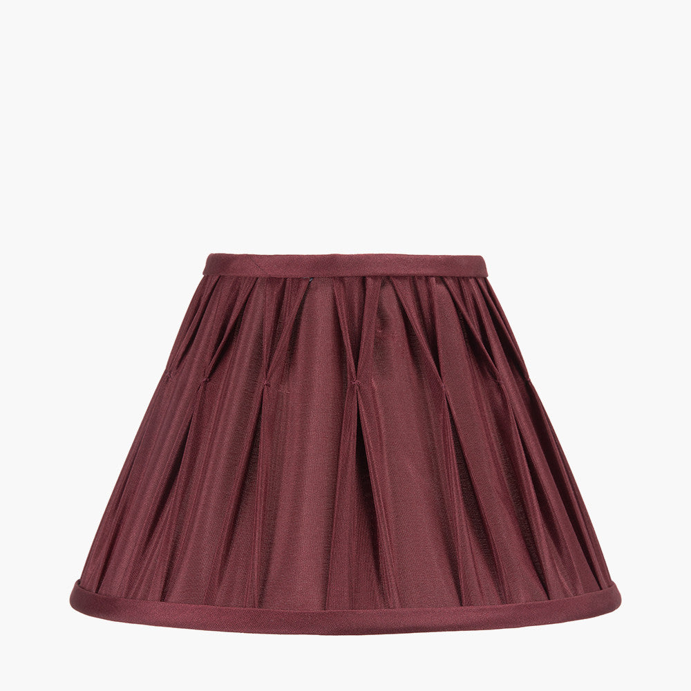 DARK MULBERRY Silk Mix Pinch Pleat Tapered Shade