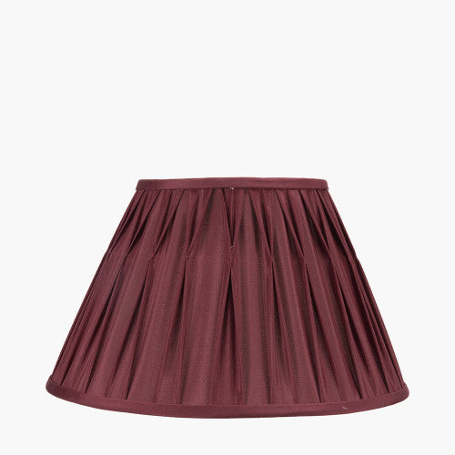 DARK MULBERRY Silk Mix Pinch Pleat Tapered Shade