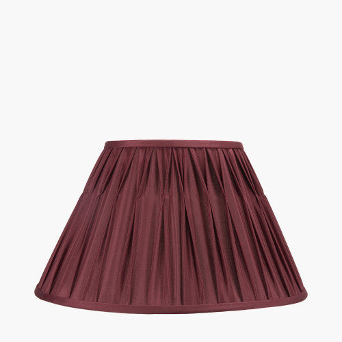 DARK MULBERRY Silk Mix Pinch Pleat Tapered Shade