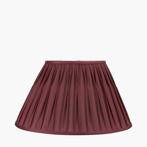 DARK MULBERRY Silk Mix Pinch Pleat Tapered Shade