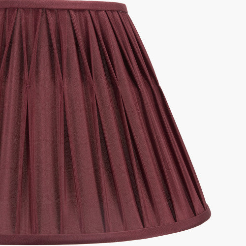 DARK MULBERRY Silk Mix Pinch Pleat Tapered Shade