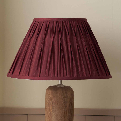 DARK MULBERRY Silk Mix Pinch Pleat Tapered Shade