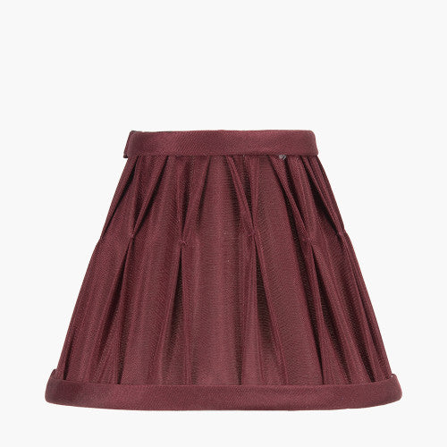 DARK MULBERRY Silk Mix Pinch Pleat Tapered Shade