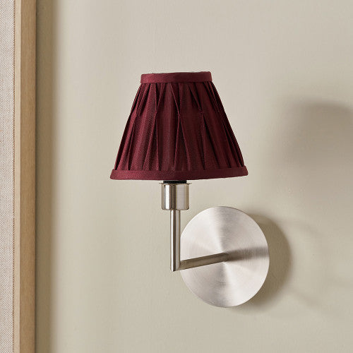 DARK MULBERRY Silk Mix Pinch Pleat Tapered Shade