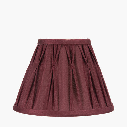 DARK MULBERRY Silk Mix Pinch Pleat Tapered Shade