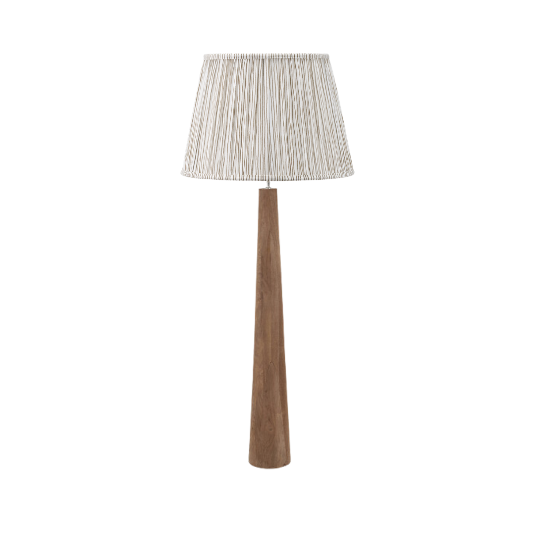 New Esha Natural Conical Wood Floor Lamp