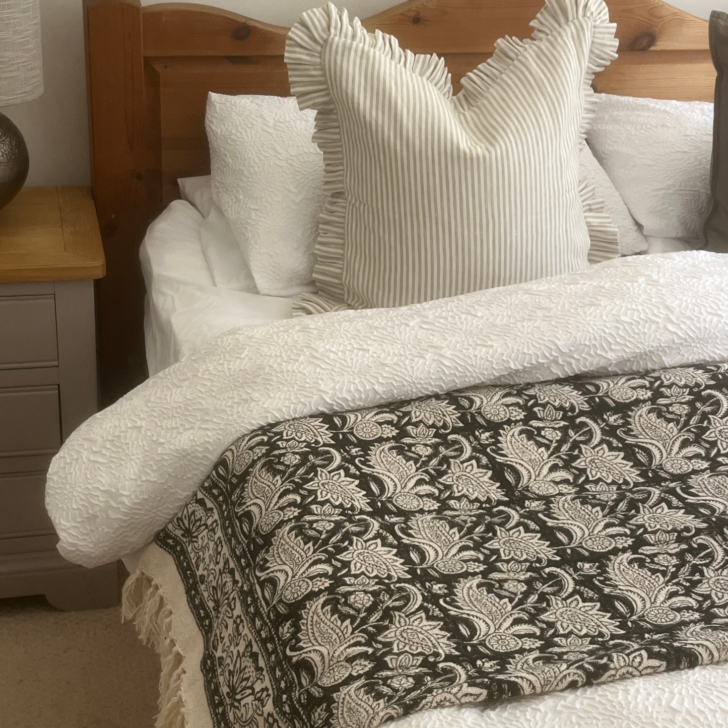 CLARA Hand Block Printed Throw