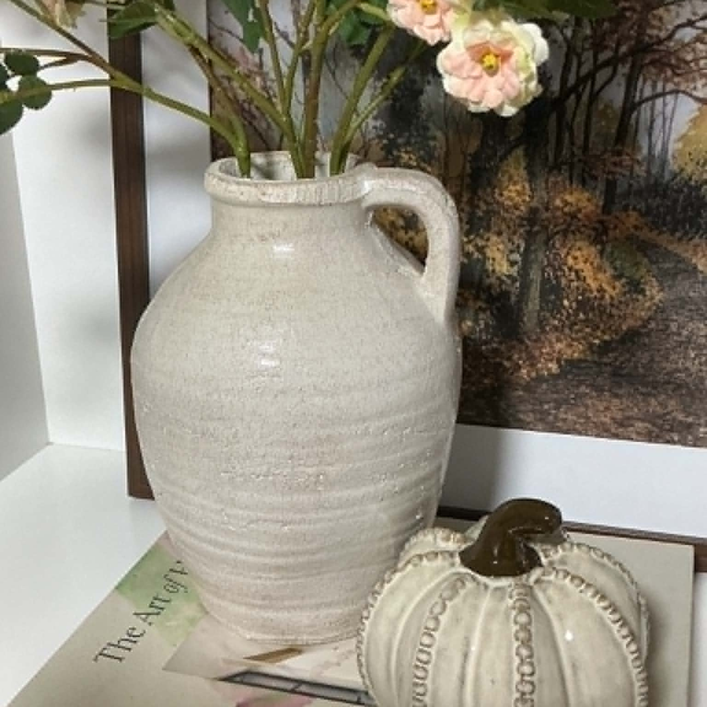 White Textured Vase