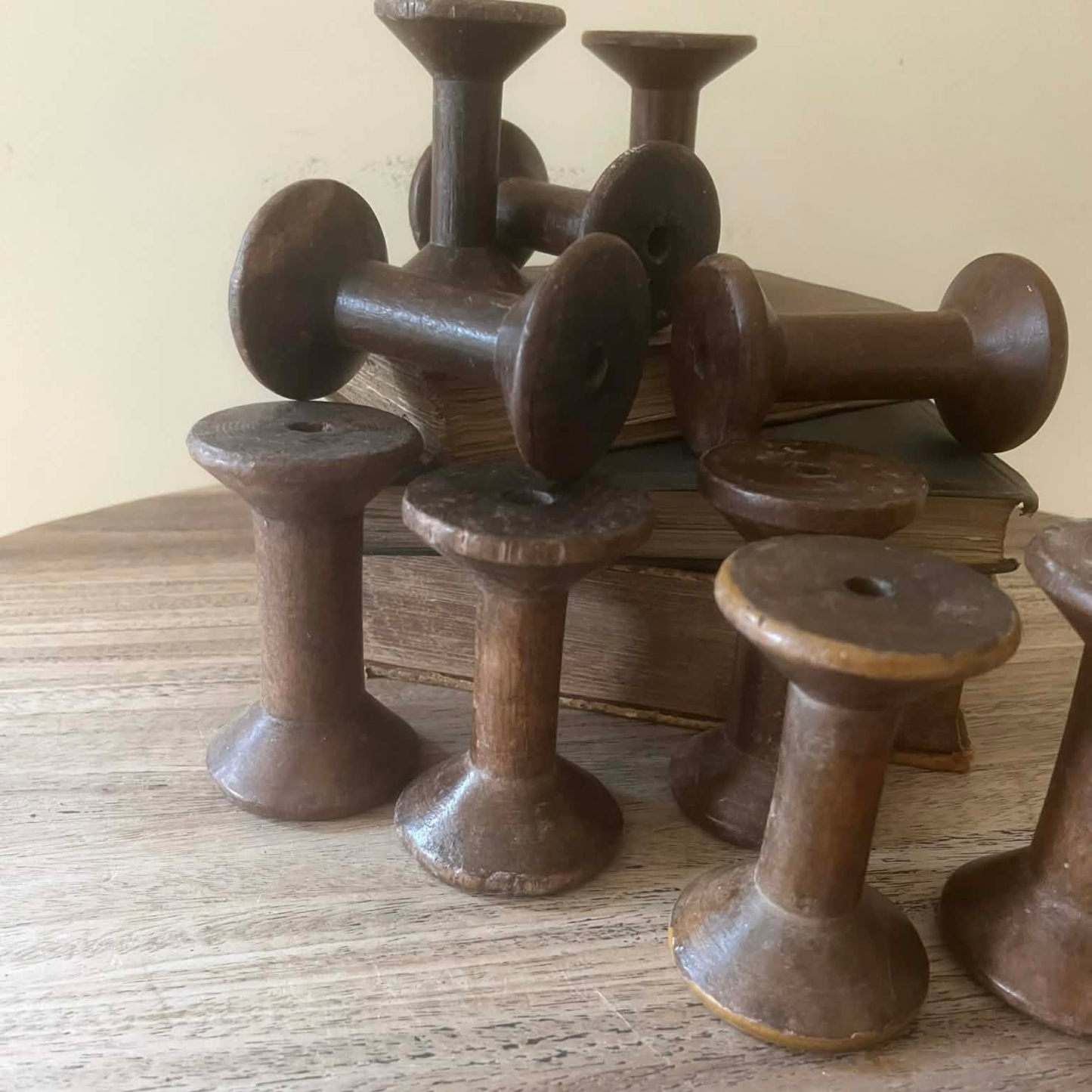 Small Antique Indian Bobbin (Set of 2)
