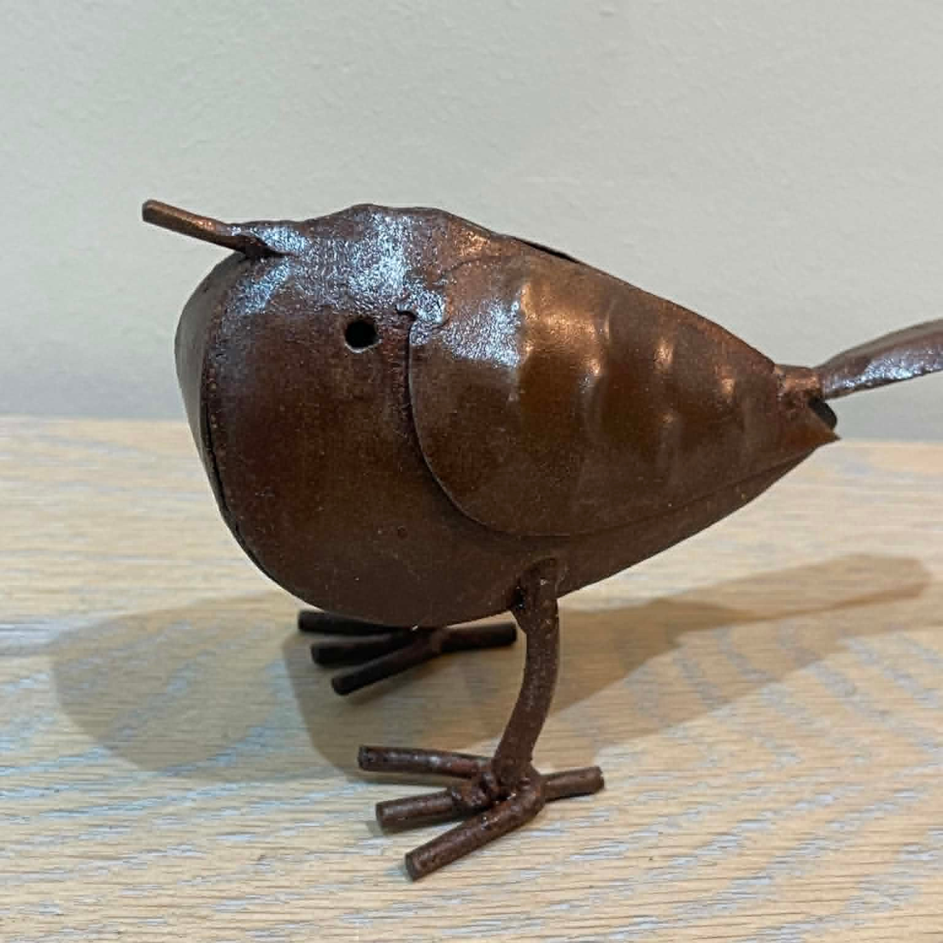 Salvaged Small Hand Made Metal Bird
