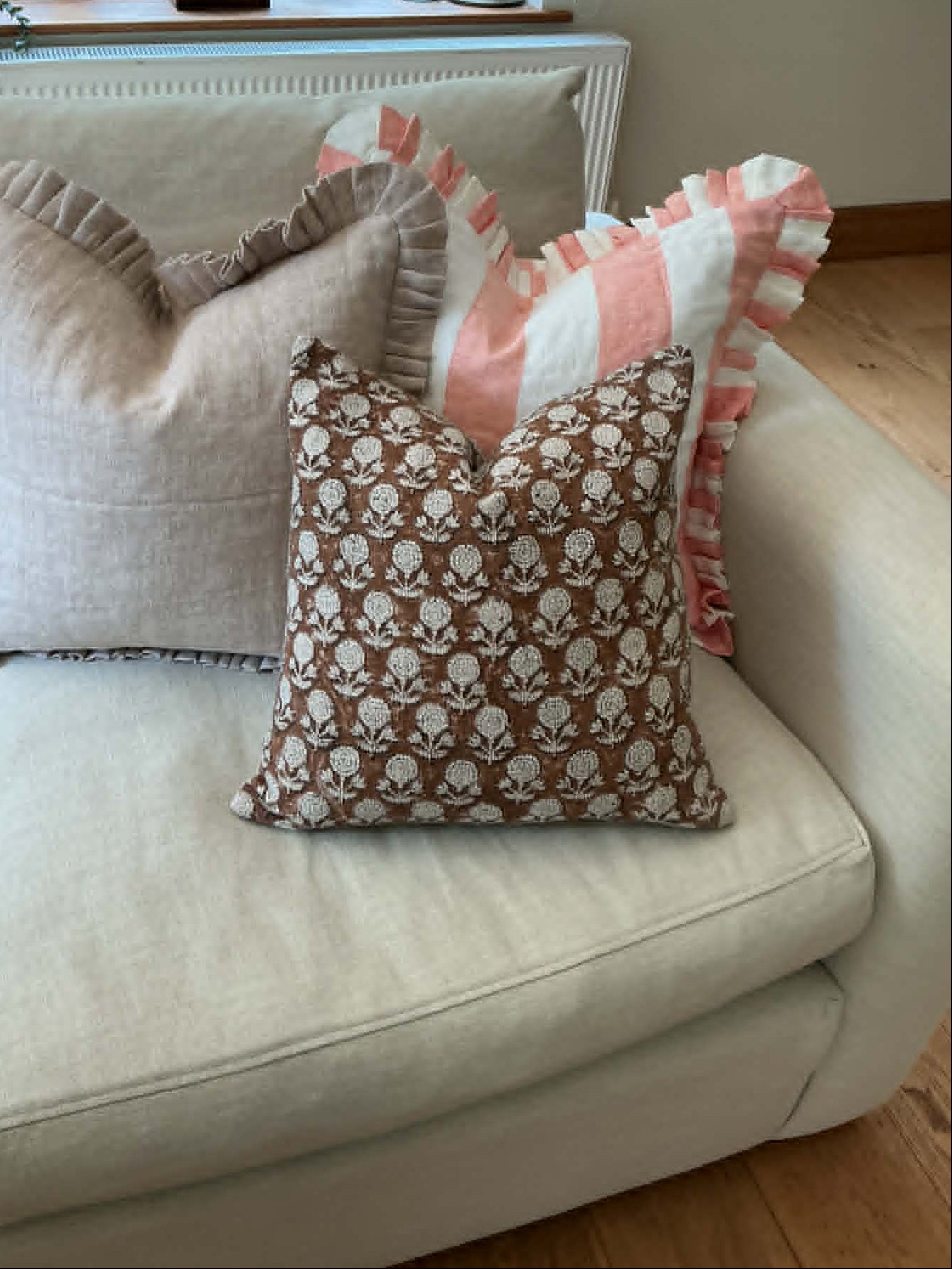 Aurora Hand Block Printed Cushion Cover