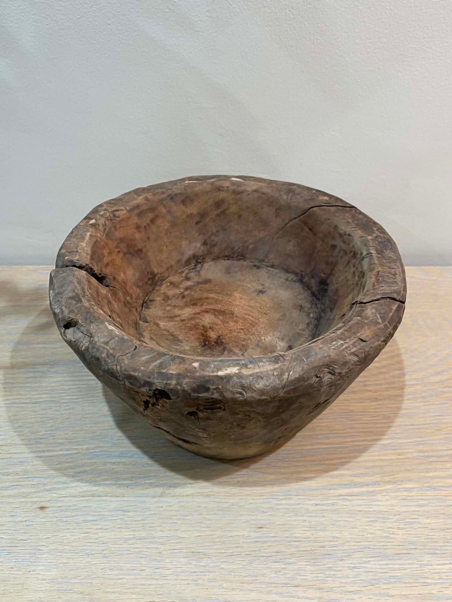 Salvaged Hand Carved Wooden Bowl (C)