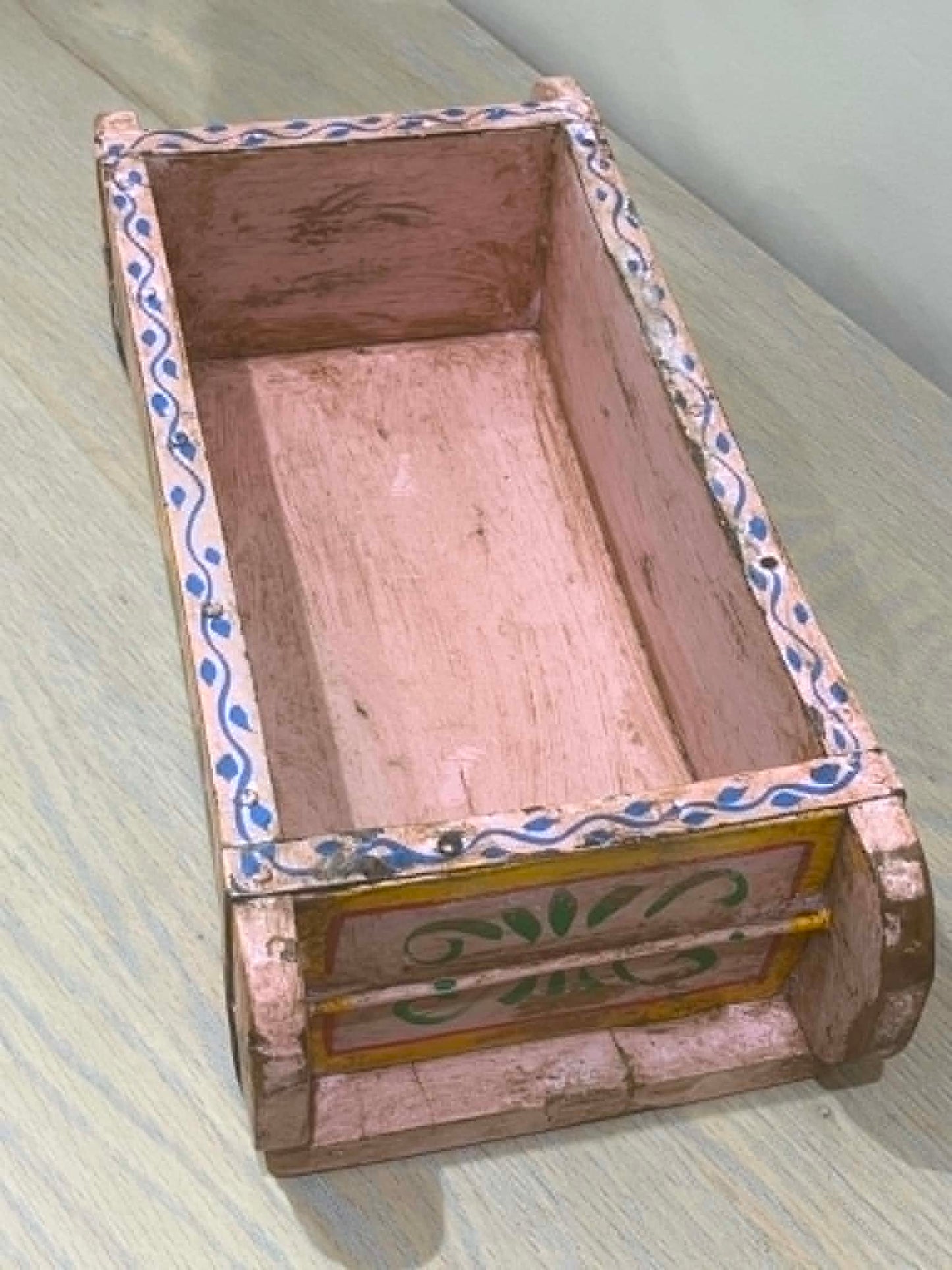 Salvaged Hand Painted Indian Brick Mould - Blush Pink