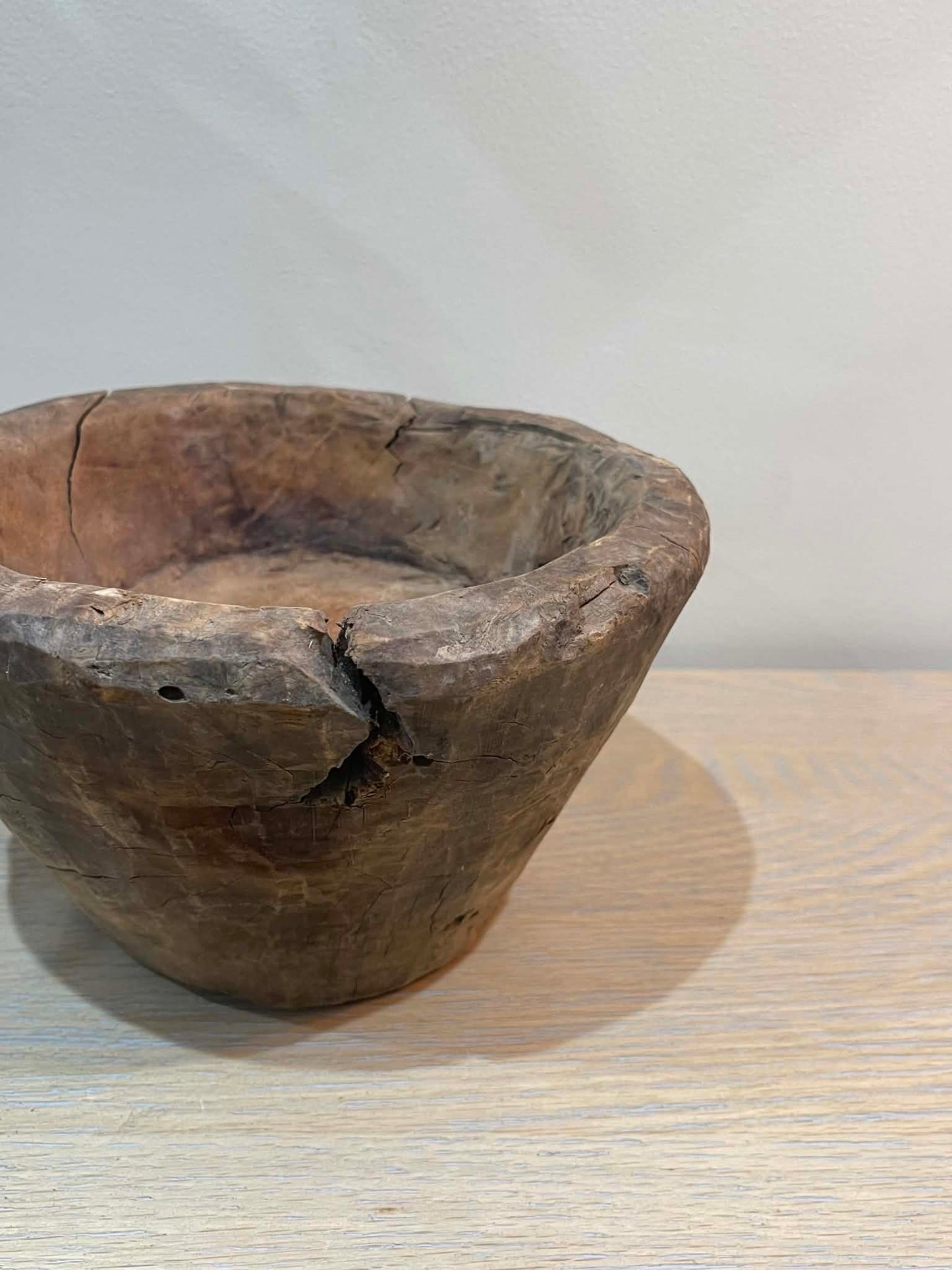 Salvaged Hand Carved Wooden Bowl (C)