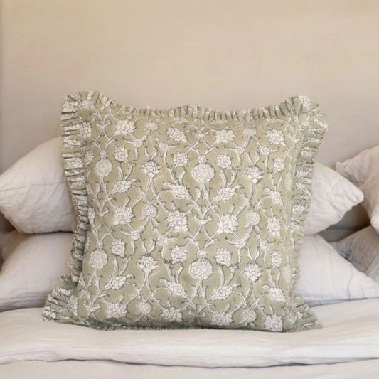 Gemma Hand Block Printed Cushion