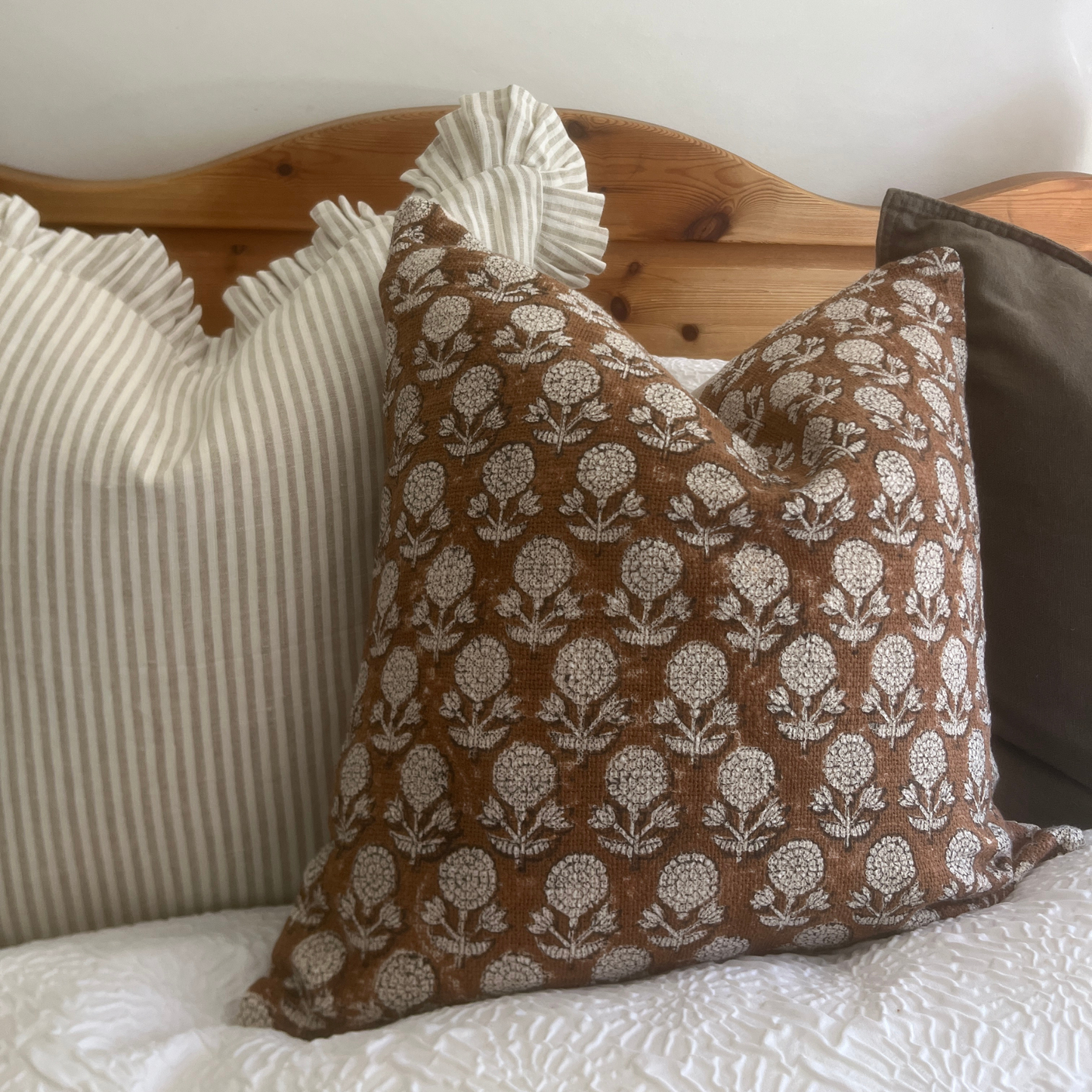 Aurora Hand Block Printed Cushion