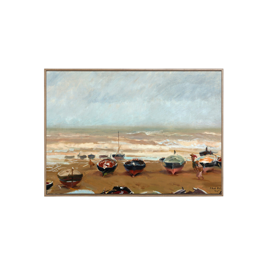 Boats at Low Tide Print (A4 & A3)