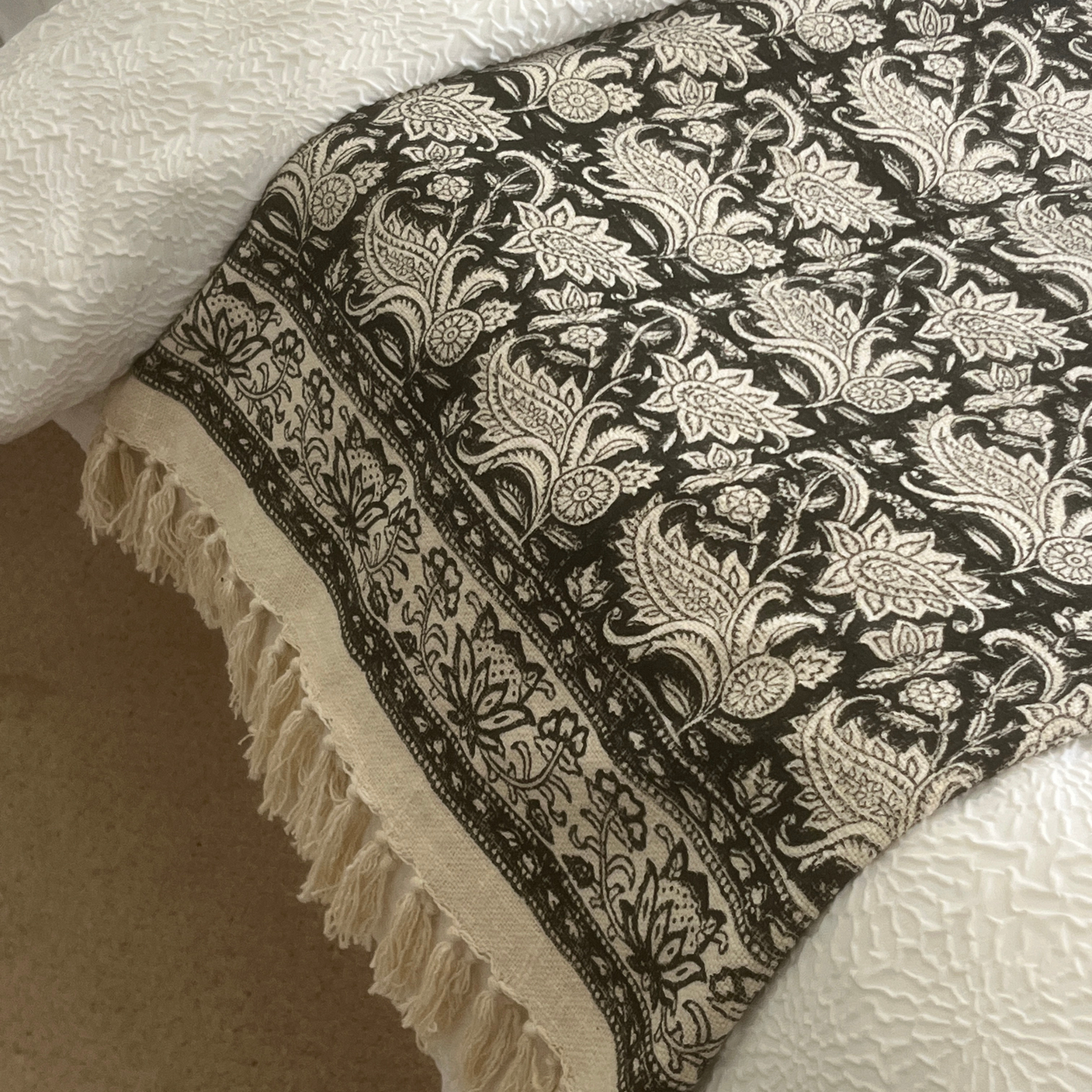 CLARA Hand Block Printed Throw