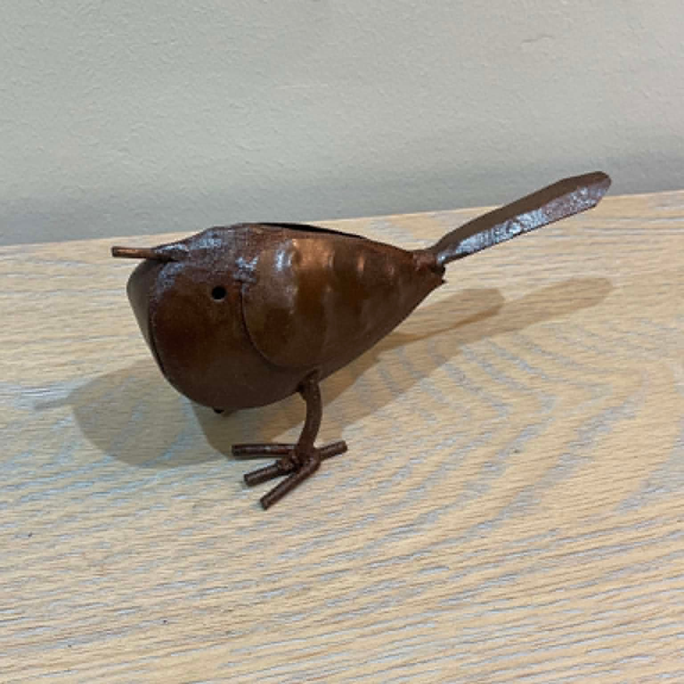 Salvaged Small Hand Made Metal Bird