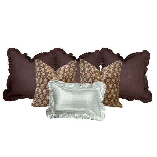 Large Rustic Bloom Cushion Combination